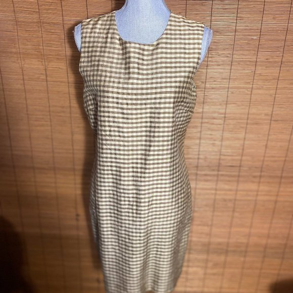 Banana Republic 100% Silk Sheath Back Zippered Fully Lined Dress Size 8 - Picture 1 of 5
